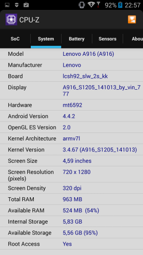 Lenovo A916 Прошивка Android 5