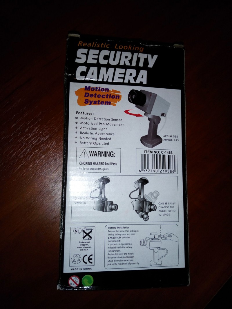 ChinaBuye: Камеры-муляжи для создания эффекта присутствия видеонаблюдения