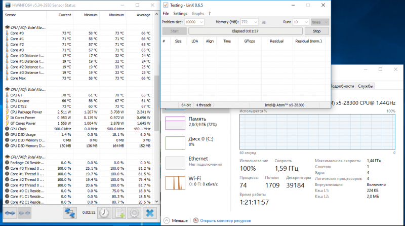 GearBest: Мини ПК GOLE1 на Intel Z8300 с дисплеем 5&#39;, 4GB+64GB, Windows 10/Android 5