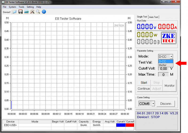 Banggood: Электронная нагрузка EBD-USB+ (ZKEtech)  21V 4A 35W с триггером QC2.0/3.0 MTK-PE