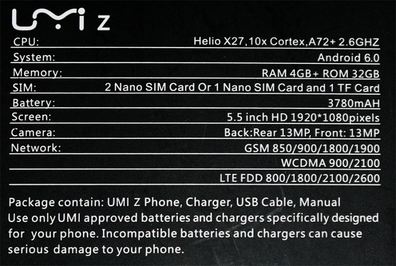 TomTop: Смартфон UMI Z на Helio X27 (5.5&#39; 4/32 Гб)