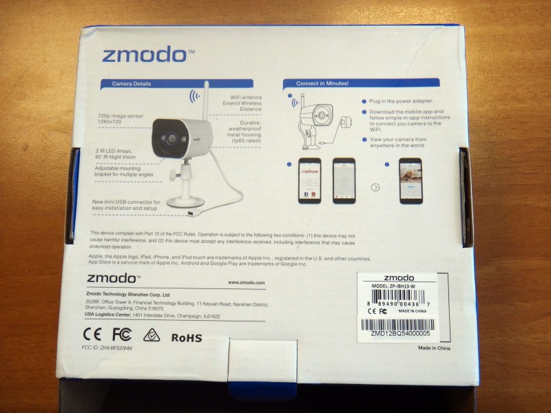 Banggood: Обзор Zmodo IP WiFi камера ZM-w0007 -простота в установке и настройке