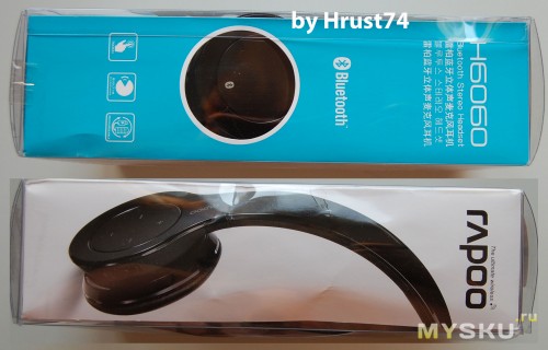 Rapoo H6060 Bluetooth 2.1+EDR Wireless Stereo Headset Headphone with Microphone - Black