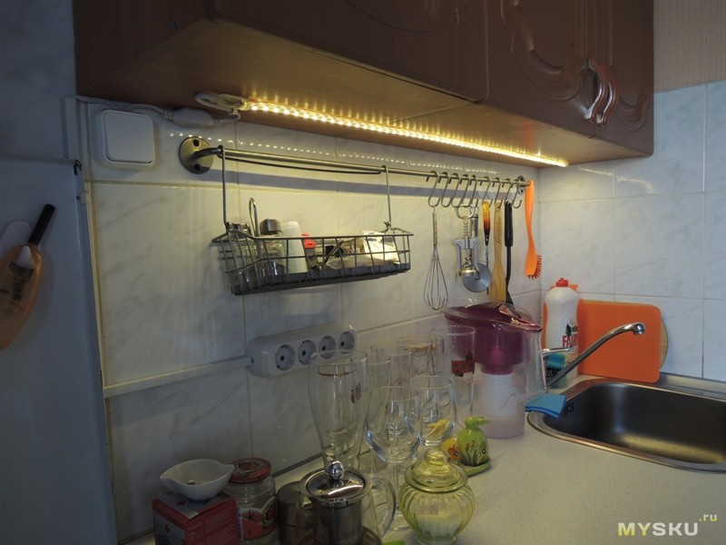 подсветка для кухни под шкафы как подключить