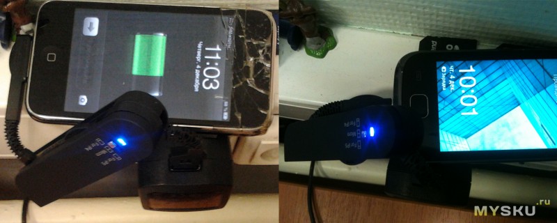 Зарядка iPhone 3gs и Samsung GT-S5600