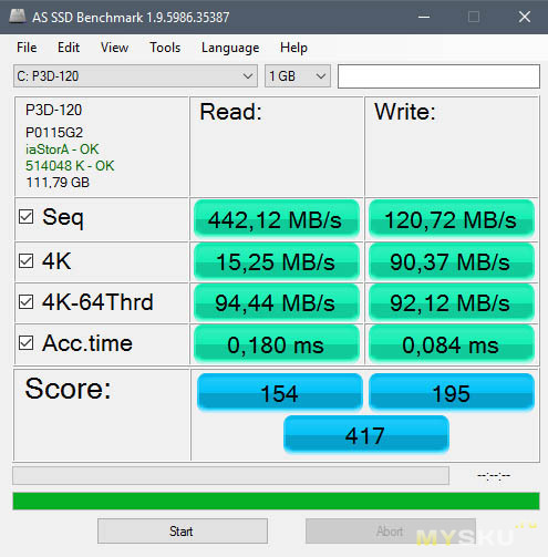 Обзор SSD KingSpec P3D-120 120Gb