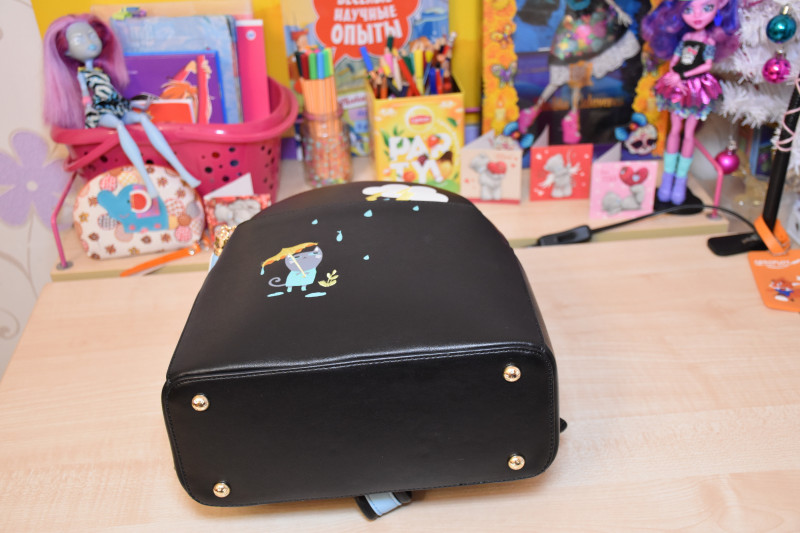 GearBest: PU Leather Cartoon Print Tassel Backpack - рюкзачок со вкусом мурррр нежности...